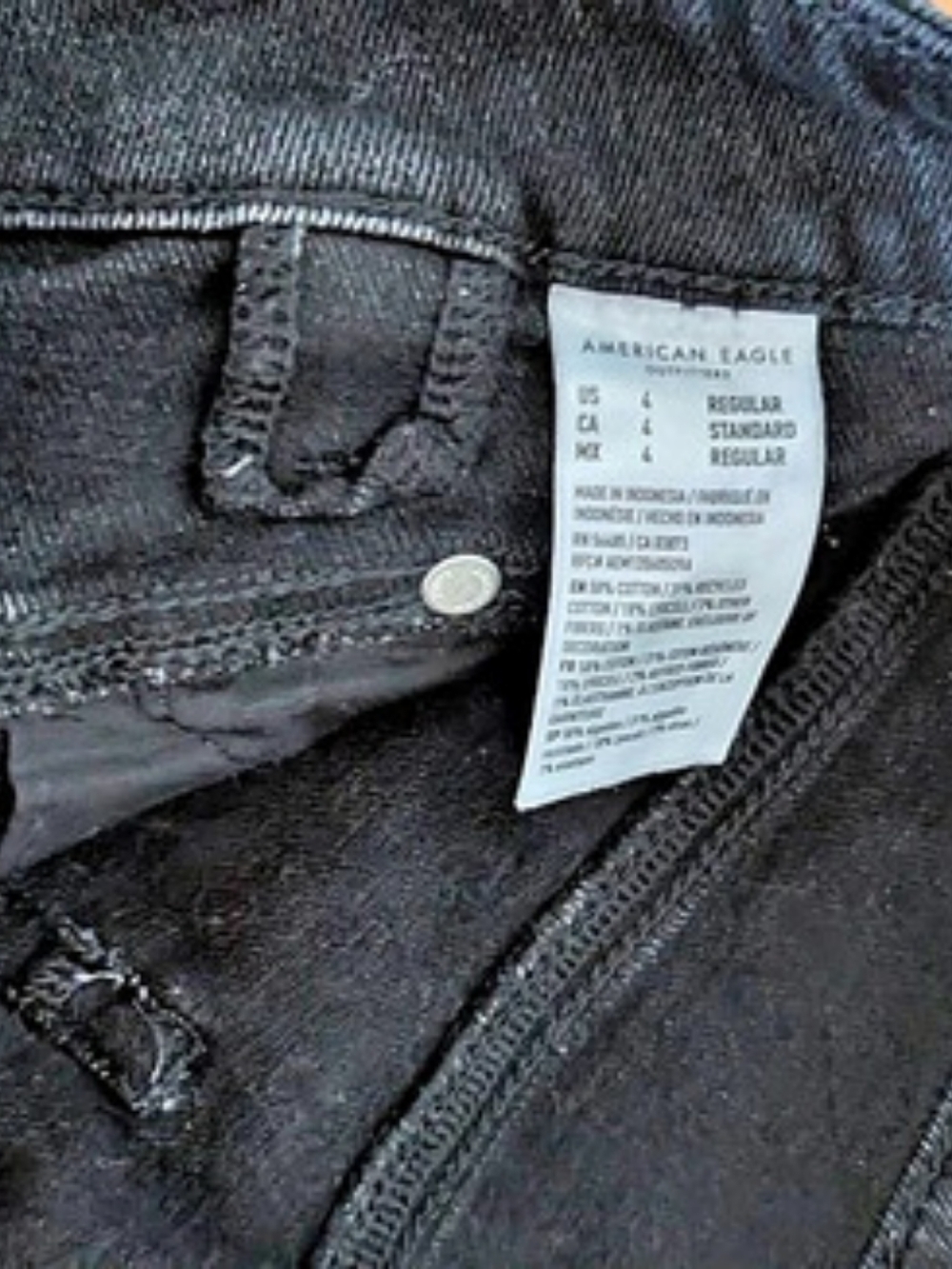 American Eagle Ladies Size 4 Super High Rise Baggy High Rise *F25 - Picture 3 of 10